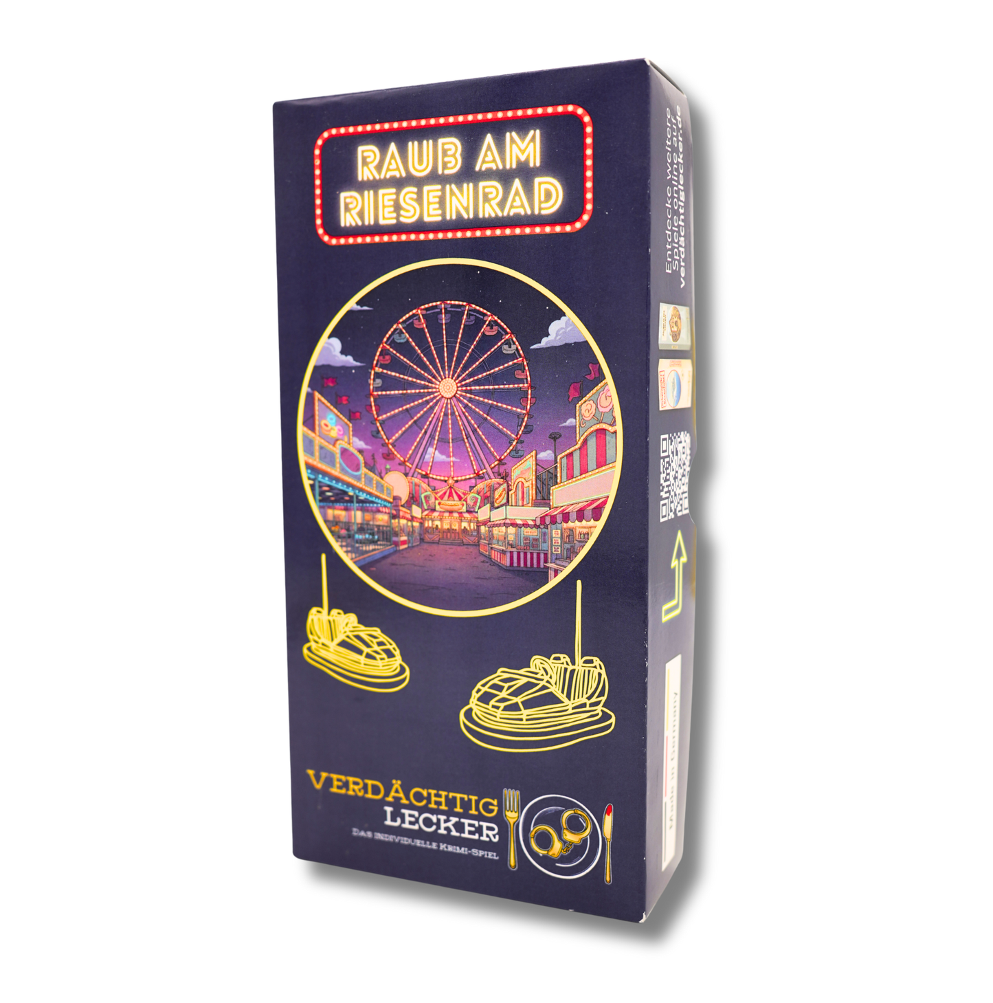 Raub am Riesenrad Krimi Spiel Krimi Dinner fuer zuhause Produktfoto weiss